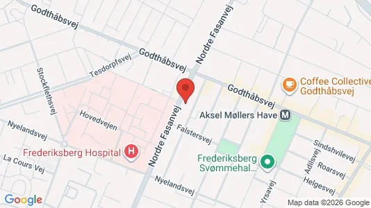 Lejligheder til salg i Frederiksberg - kort over placeringen