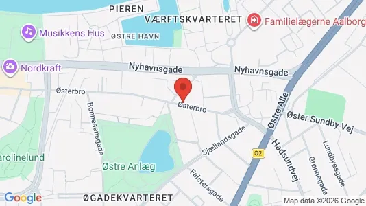 Lejligheder til salg i Aalborg Centrum - kort over placeringen