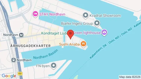 Lejligheder til salg i Nordhavn - kort over placeringen