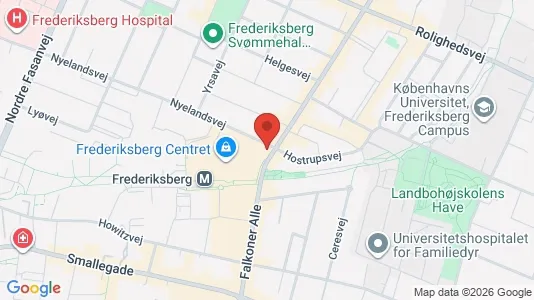 Lejligheder til salg i Frederiksberg - kort over placeringen