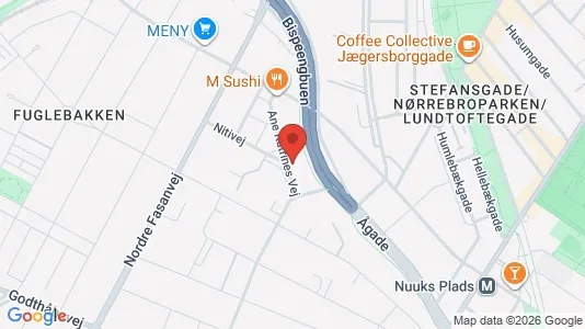 Lejligheder til salg i Frederiksberg - kort over placeringen