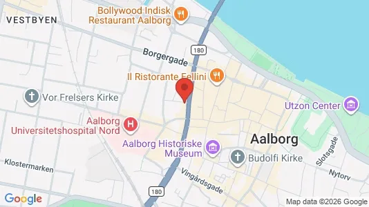 Lejligheder til salg i Aalborg Centrum - kort over placeringen