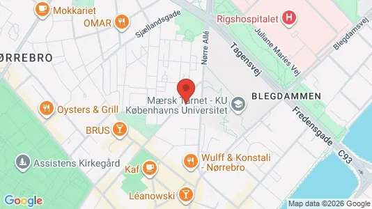 Lejligheder til salg i Nørrebro - kort over placeringen