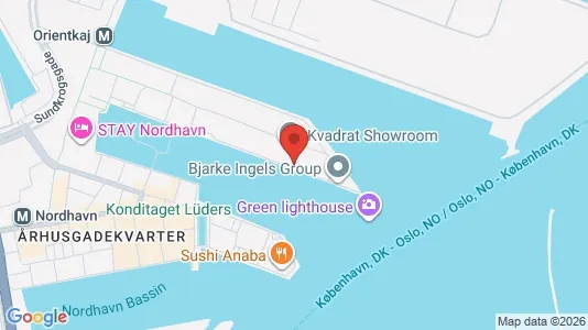 Lejligheder til salg i Nordhavn - kort over placeringen
