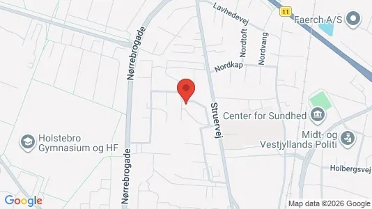Lejligheder til salg i Holstebro - kort over placeringen