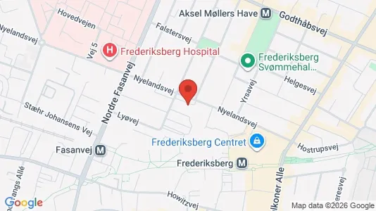 Lejligheder til salg i Frederiksberg - kort over placeringen