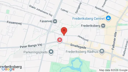 Lejligheder til salg i Frederiksberg - kort over placeringen