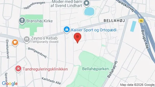 Lejligheder til salg i Brønshøj - kort over placeringen