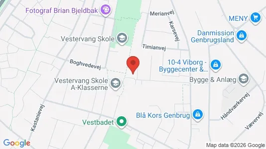 Lejligheder til salg i Viborg - kort over placeringen