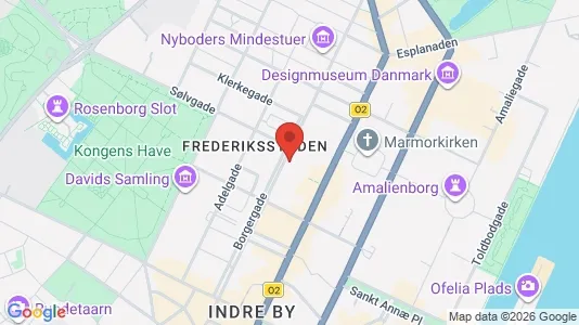 Lejligheder til salg i København K - kort over placeringen