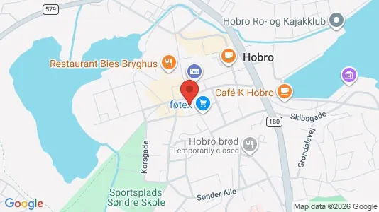 Lejligheder til salg i Hobro - kort over placeringen