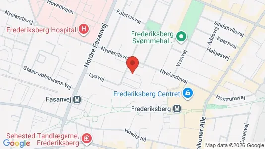 Lejligheder til salg i Frederiksberg - kort over placeringen