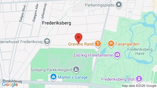 Lejligheder til salg i Frederiksberg - kort over placeringen