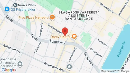 Lejligheder til salg i Nørrebro - kort over placeringen