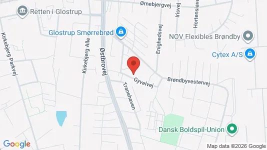 Lejligheder til salg i Glostrup - kort over placeringen