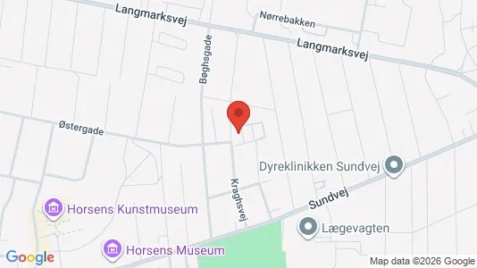 Lejligheder til salg i Horsens - kort over placeringen