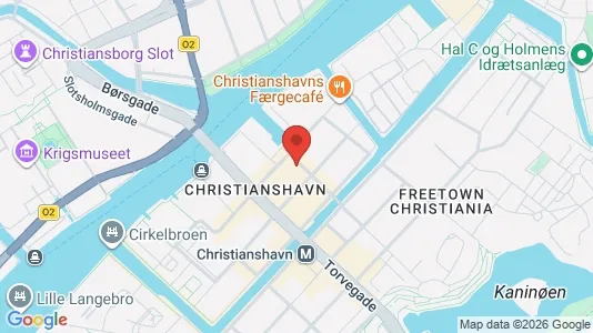 Lejligheder til salg i København K - kort over placeringen