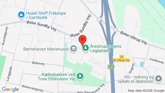 Lejligheder til salg i Aalborg Centrum - kort over placeringen