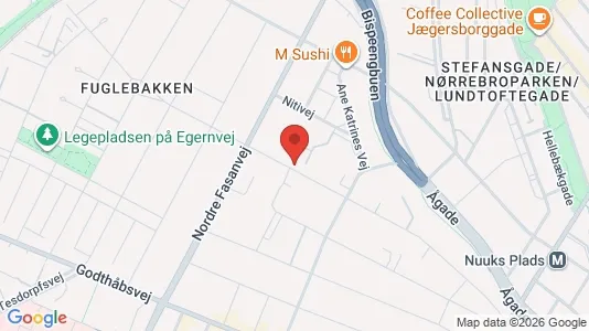 Lejligheder til salg i Frederiksberg - kort over placeringen