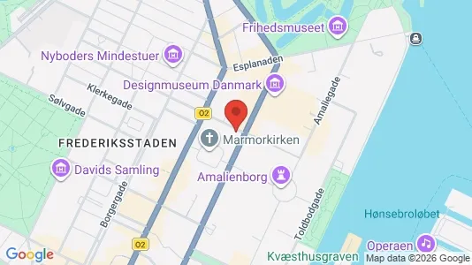 Lejligheder til salg i København K - kort over placeringen