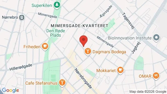 Lejligheder til salg i Nørrebro - kort over placeringen