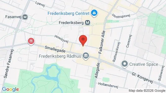 Lejligheder til salg i Frederiksberg - kort over placeringen