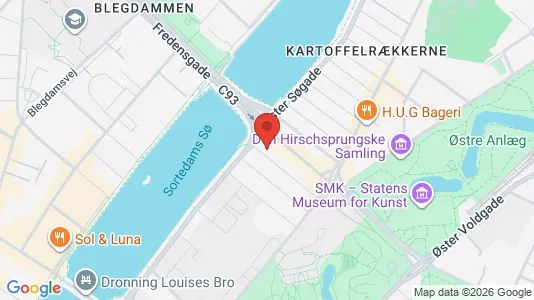 Lejligheder til salg i København K - kort over placeringen