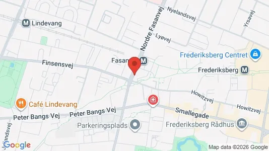 Lejligheder til salg i Frederiksberg - kort over placeringen