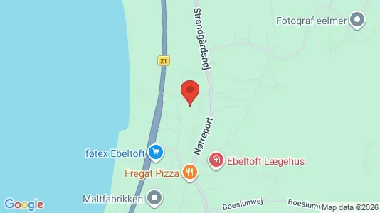 Lejligheder til salg i Ebeltoft - kort over placeringen