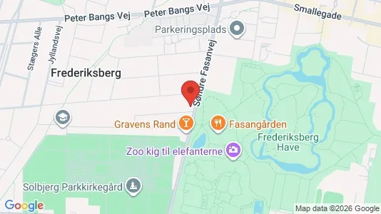Lejligheder til salg i Frederiksberg - kort over placeringen