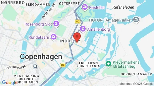 Lejligheder til salg i København K - kort over placeringen