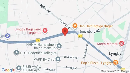 Lejligheder til salg i Kongens Lyngby - kort over placeringen