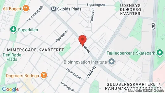 Lejligheder til salg i Nørrebro - kort over placeringen