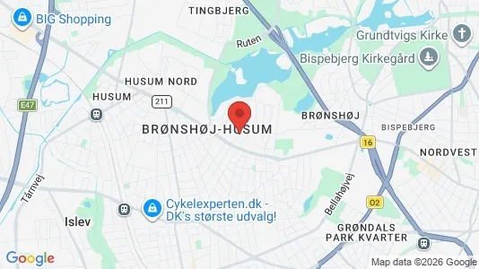 Lejligheder til salg i Brønshøj - kort over placeringen