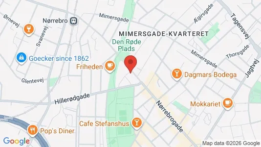 Lejligheder til salg i Nørrebro - kort over placeringen