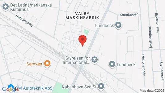 Lejligheder til salg i Valby - kort over placeringen