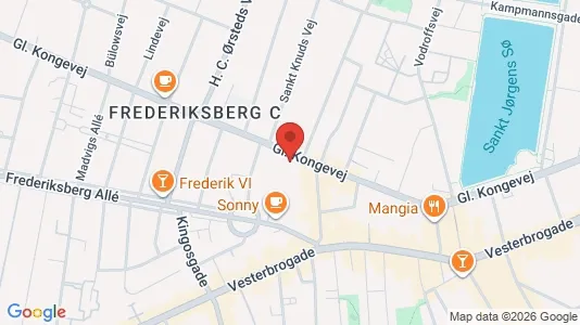 Lejligheder til salg i Frederiksberg C - kort over placeringen