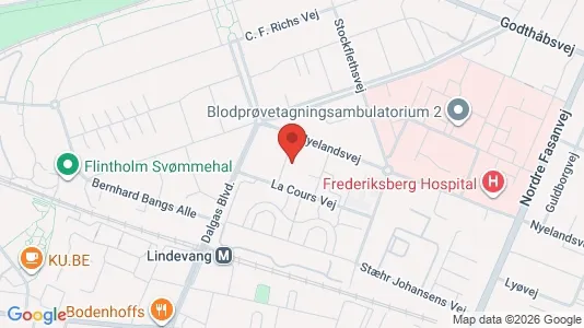 Lejligheder til salg i Frederiksberg - kort over placeringen