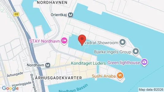 Lejligheder til salg i Nordhavn - kort over placeringen
