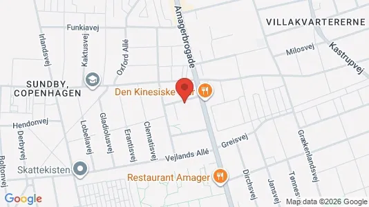 Lejligheder til salg i København S - kort over placeringen