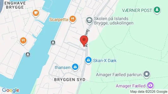 Lejligheder til salg i København S - kort over placeringen
