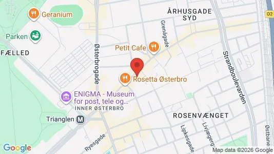 Lejligheder til salg i Østerbro - kort over placeringen