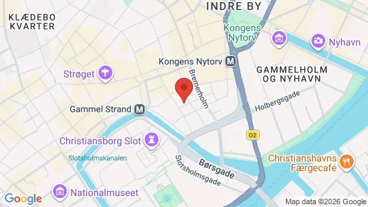 Lejligheder til salg i København K - kort over placeringen