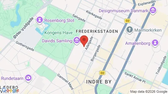Lejligheder til salg i København K - kort over placeringen