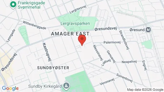 Lejligheder til salg i København S - kort over placeringen