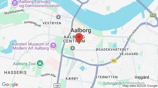 Lejligheder til salg i Aalborg Centrum - kort over placeringen