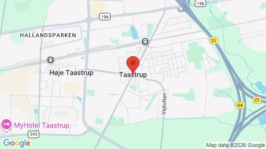 Lejligheder til salg i Taastrup - kort over placeringen