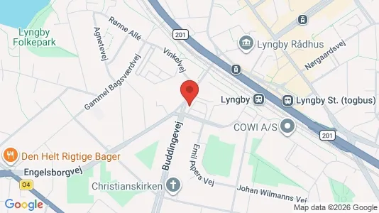 Lejligheder til salg i Kongens Lyngby - kort over placeringen