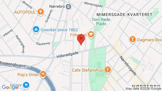 Lejligheder til salg i Nørrebro - kort over placeringen