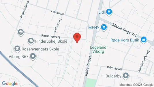Lejligheder til salg i Viborg - kort over placeringen
